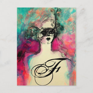 CHARM MONOGRAM POSTCARD