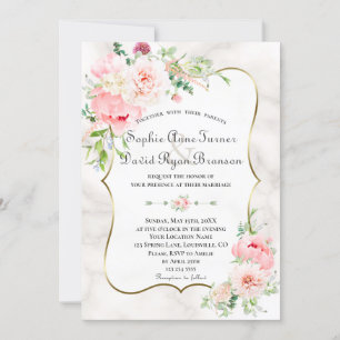 Charm Spring Garden Flowers Bloom Wedding Invitation