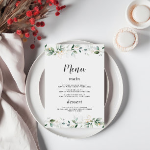 Charm Watercolor Airy Greenery Gold Wedding