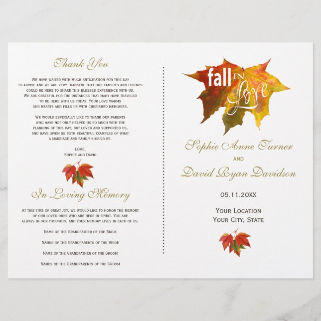 Charm Watercolor Blush Pink Floral Wedding Program Flyer (Front)