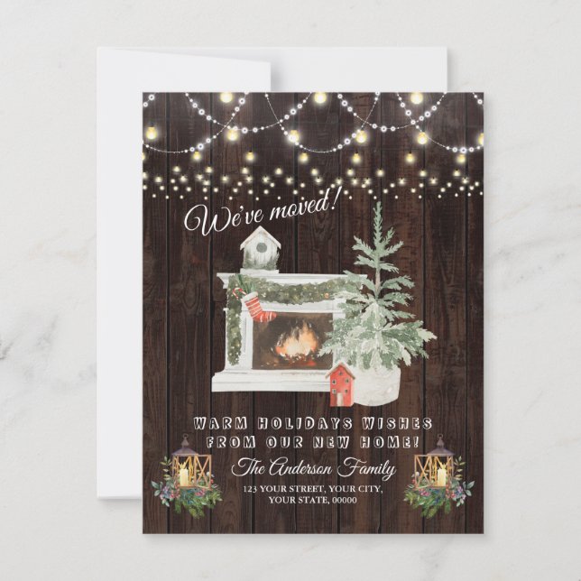 Charm We Have Moved Winter Holidays Mood Invitation (Front)