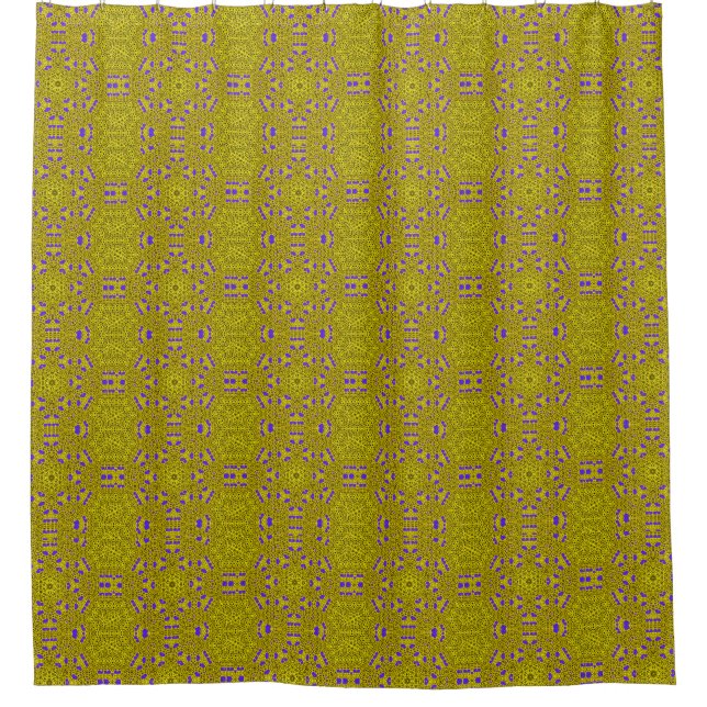 Charmante Chartreuse Multi Shower Curtain (Front)