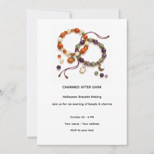 Charmed After Dark Halloween Bracelet Making Invitation