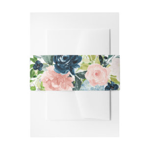 Charmed Watercolor Floral Bouquet Invitation Belly Band