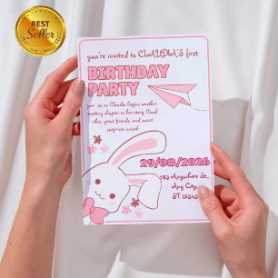 Charming 1st Birthday Invitation for Girls