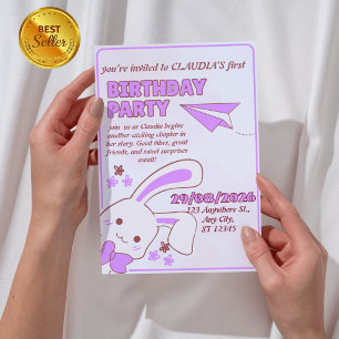 Charming 1st Birthday Invitation for Girls