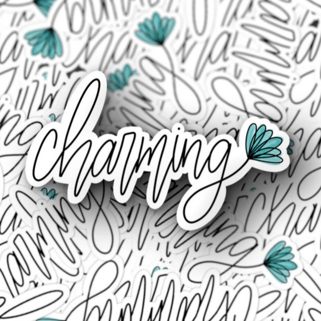 Charming Affirmation Sticker | Die-Cut Sticker (Charming Affirmation Vinyl Sticker by PiggyPrint Stickers.)