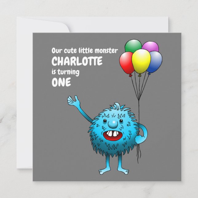 Charming and Adorable Little Creature Invitation (Front)