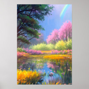 Charming and Colorful Delight of the Swamp Poster