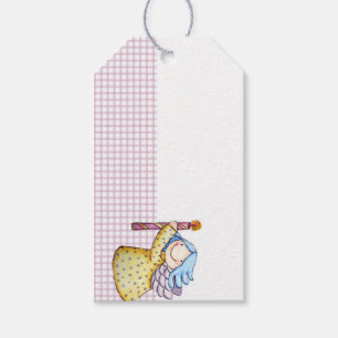 Charming angel with candle gift tags
