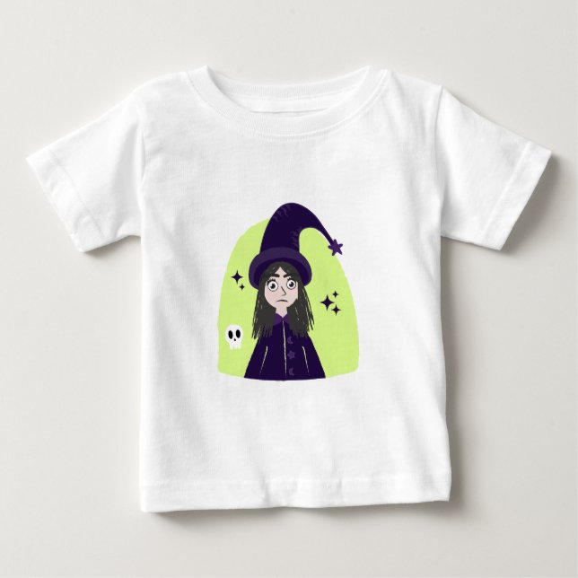 Charming Angry Cute Witch Baby T-Shirt (Front)