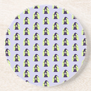 Charming Angry Cute Witch Coaster