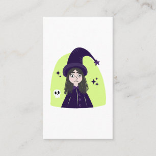 Charming Angry Cute Witch Loyalty Card