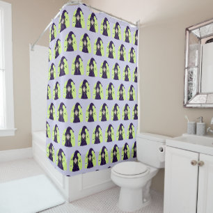 Charming Angry Cute Witch Shower Curtain