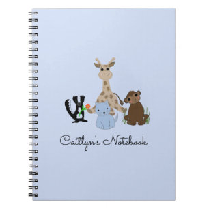 Charming Animals Personalised Spiral Notebook