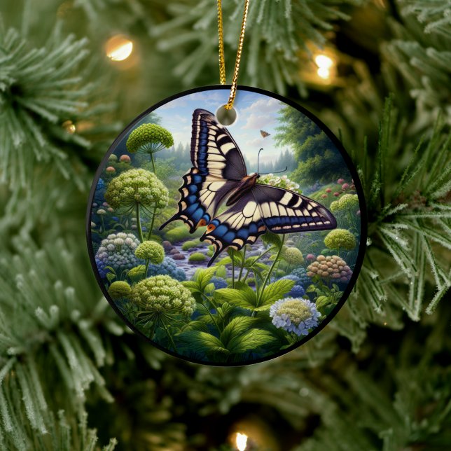 Charming Anise Swallowtail Butterfly Ceramic Tree Decoration (Creator Uploaded)