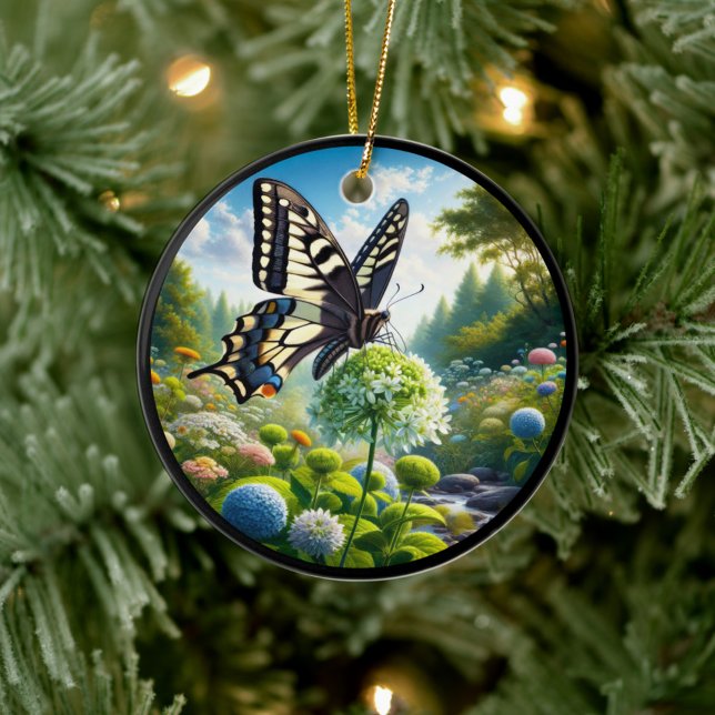 Charming Anise Swallowtail Butterfly Ceramic Tree Decoration (Creator Uploaded)