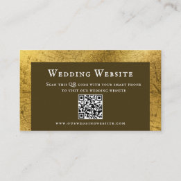 Charming Antique Gold Wedding Enclosure Card