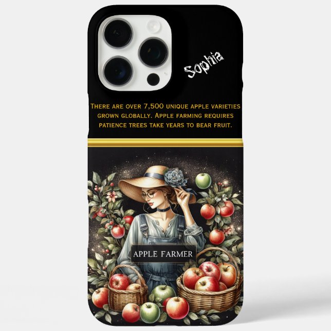 Charming Apple Farmer Gathering Harvest in Autumn Case-Mate iPhone Case (Back)