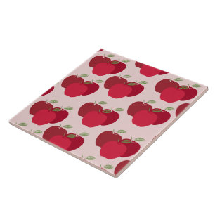 Charming Apple Mark Ceramic Tiles to Brighten Your