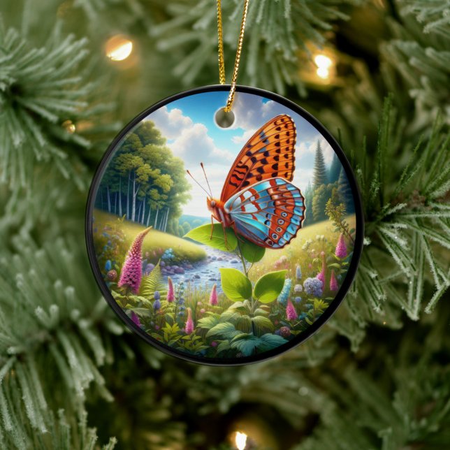 Charming Atlantis Fritillary Butterfly Ceramic Tree Decoration (Creator Uploaded)