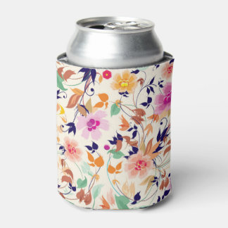 charming autumn coloured floral can cooler