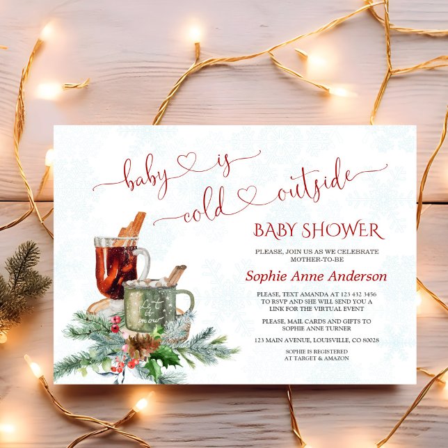 Charming Baby Is Cold Outside Baby Shower  Invitation (Creator Uploaded)