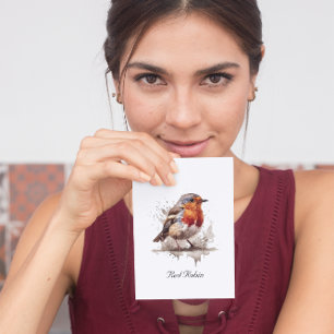 Charming Backyard Robin, custom Card