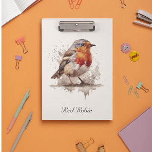 Charming Backyard Robin, custom Clipboard