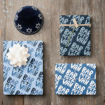 Charming Bar Mitzvah Handlettering Jewish Blue Fun Wrapping Paper Sheet<br><div class="desc">Hope you like this hand made paper variety pack.  Check out my shop for lots more colours and patterns and let me know if you'd like something customised.</div>