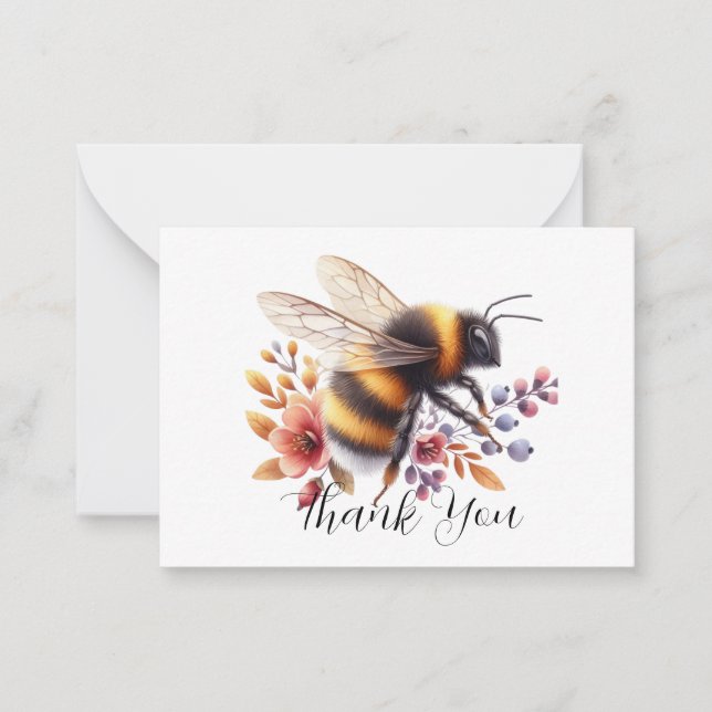 Charming Bee Thank You Card (Front)