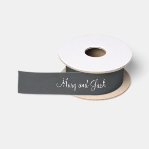 Charming Black Rustic Chalkboard 3d Monogram Satin Ribbon