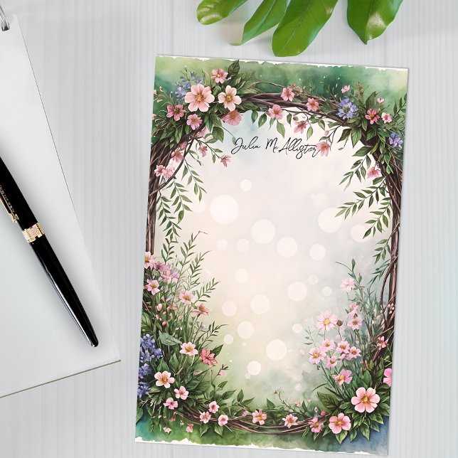 Charming Blooming Branches with Dreamy Lights Stationery (Creator Uploaded)