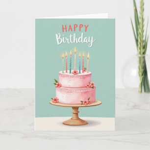 Charming Blossom Cake Card