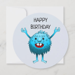 Charming Blue Creature Invitation