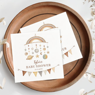 Charming Boho Gender Neutral Baby Shower Napkin