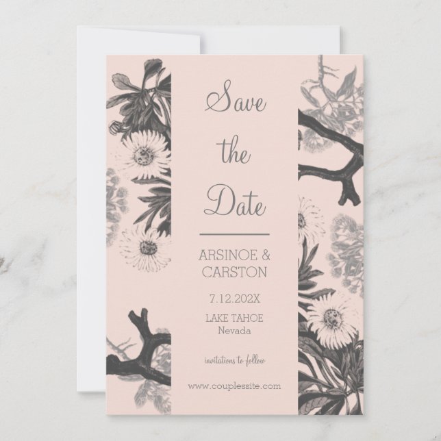 Charming Botanical Wedding Save The Date (Front)