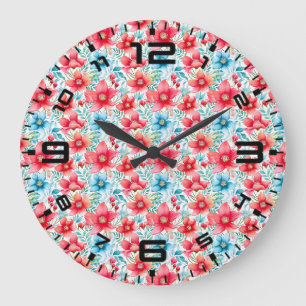 Charming Bouquet Ranya Pattern-65292 Large Clock