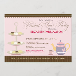 Charming Bridal Tea Party Invitation (pink)