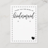 Charming´Bridesmaid Thank You Earring Display