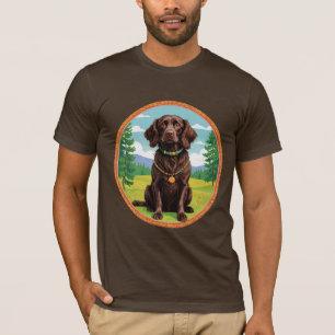 Charming Brown Dog Portrait With Nature Background T-Shirt