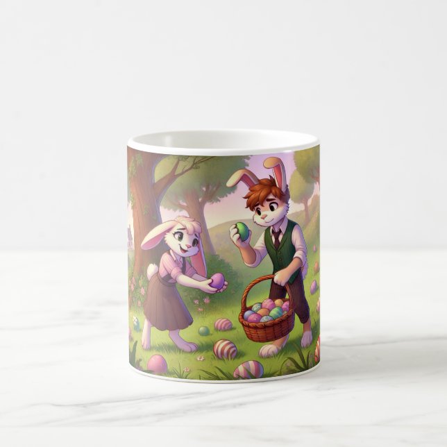 Charming Bunny Easter Egg Hunt Coffee Mug (Center)