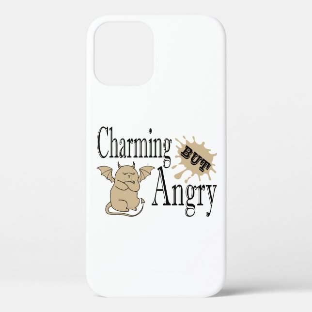 Charming but angry little devil cat funny quote Case-Mate iPhone case (Back)