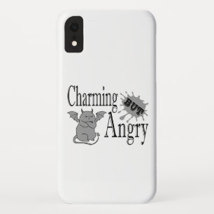 Charming but angry little devil cat funny quote Case-Mate iPhone case