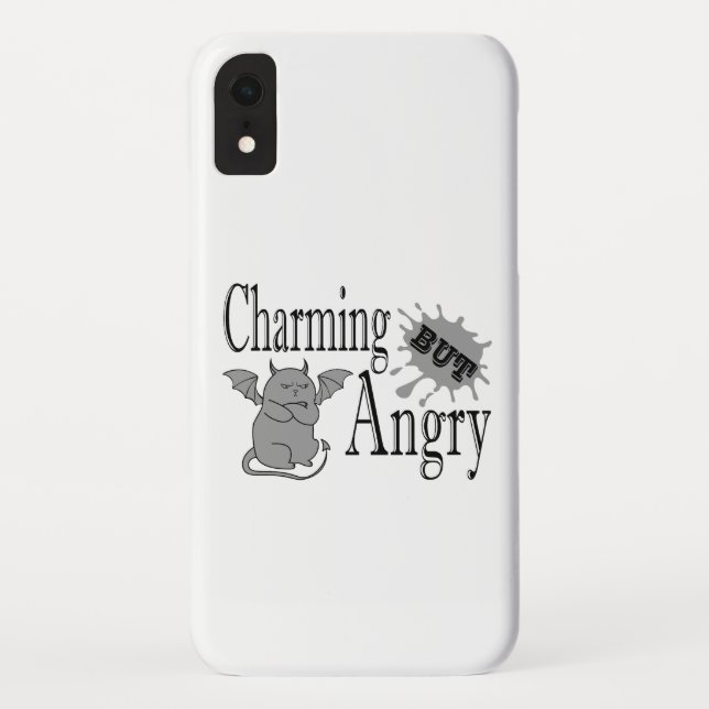 Charming but angry little devil cat funny quote Case-Mate iPhone case (Back)