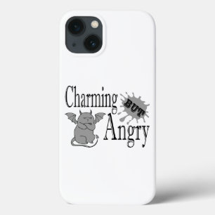 Charming but angry little devil cat funny quote iPhone 13 case