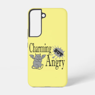 Charming but angry little devil cat funny quote samsung galaxy case