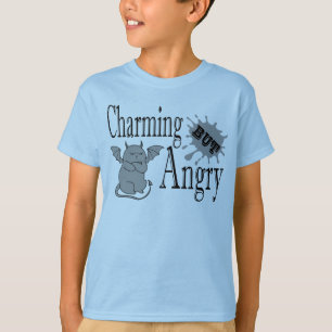 Charming but angry little devil cat funny quote T-Shirt