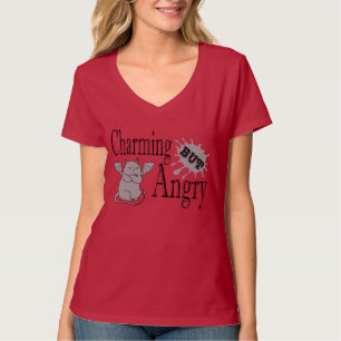 Charming but angry little devil cat funny quote T-Shirt