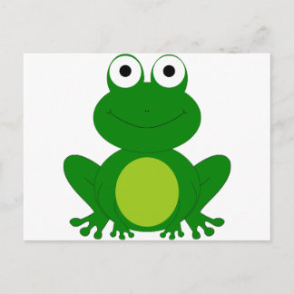 Charming cartoon frog postcard